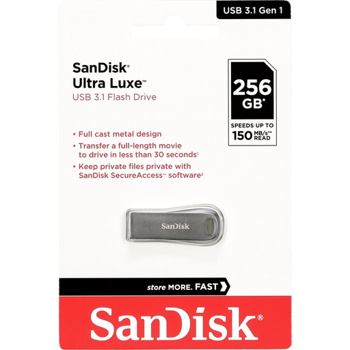[723060] SanDisk Cruzer Ultra Luxe  256GB USB 3.1 150MB/s  SDCZ74-256G-G46