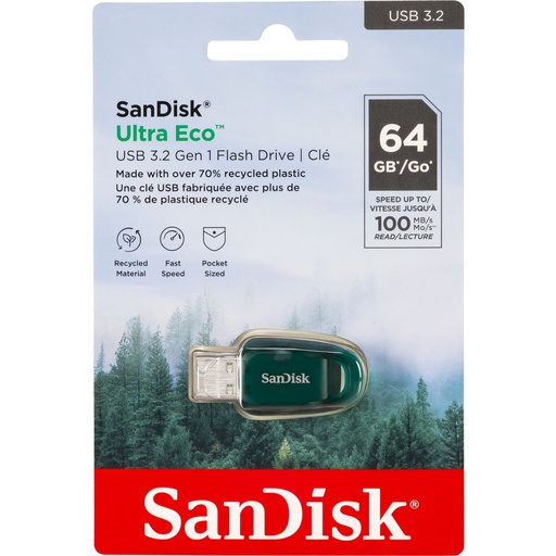 [752901] SanDisk Ultra Eco Drive     64GB USB 3.2 100MB/s  SDCZ96-064G-G46