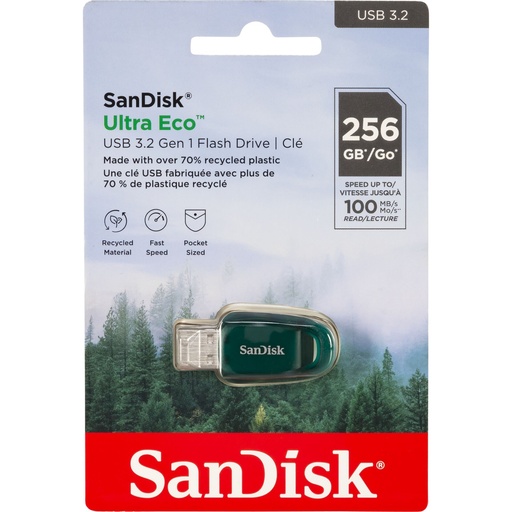 [752915] SanDisk Ultra Eco Drive    256GB USB 3.2 100MB/s  SDCZ96-256G-G46
