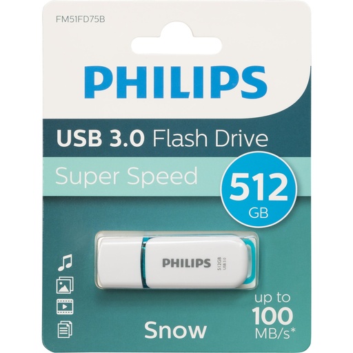 [763975] Philips USB 3.0            512GB Snow Edition Spring Green