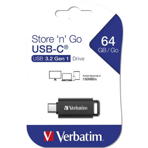 [776470] Verbatim Retractable        64GB USB 3.2 Gen 1 USB-C