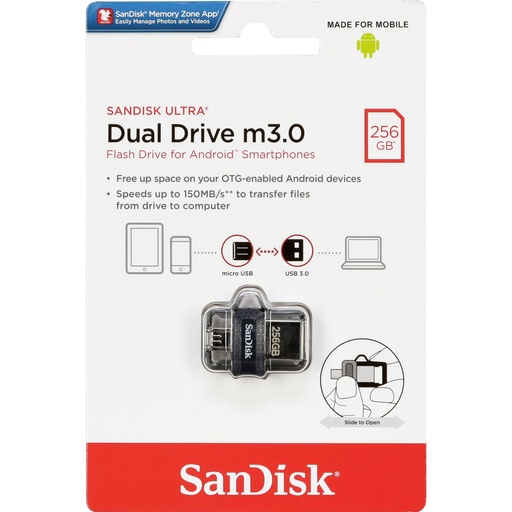 [723690] SanDisk Ultra Dual Drive   256GB m3.0 grey&silver  SDDD3-256G-G46