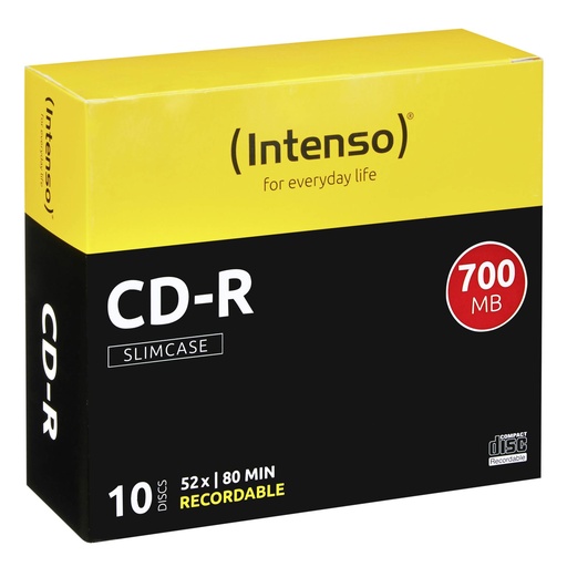 [229901] 1x10 Intenso CD-R 80 / 700MB 52x Speed, Slimcase