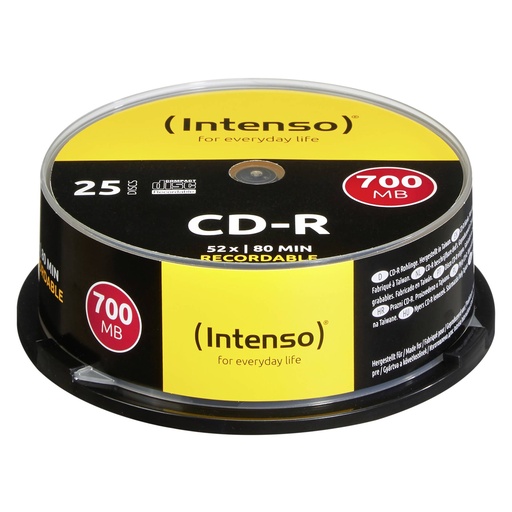 [277331] 1x25 Intenso CD-R 80 / 700MB 52x Speed, Cakebox Spindle