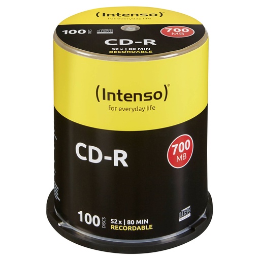 [410739] 1x100 Intenso CD-R 80 / 700MB 52x Speed, Cakebox