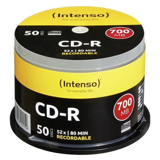 [416990] 1x50 Intenso CD-R 80 / 700MB 52x Speed, Cakebox
