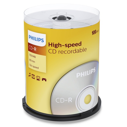 [513473] 1x100 Philips CD-R 80Min 700MB 52x SP