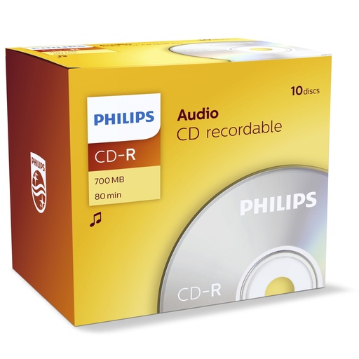 [513508] 1x10 Philips CD-R 80Min Audio JC