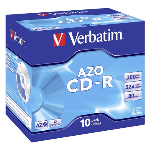 [697079] 1x10 Verbatim Data Life plus CD-R 80 / 700MB, 52x Speed JC