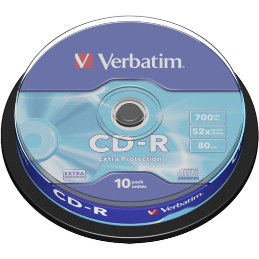 [823949] 1x10 Verbatim CD-R 80 / 700MB 52x Speed Extra Protection CB