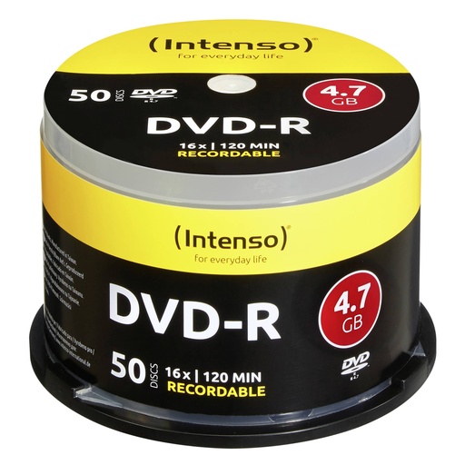 [209825] 1x50 Intenso DVD-R 4,7GB 16x Speed, Cakebox