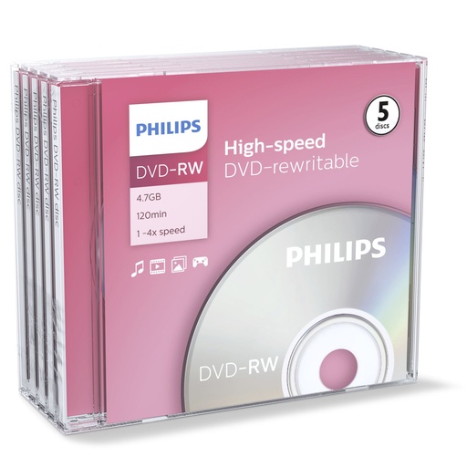 [513683] 1x5 Philips DVD-RW 4,7GB 4x JC