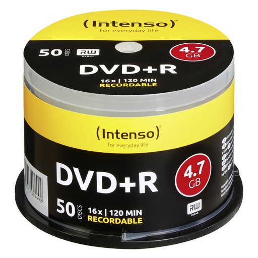 [218302] 1x50 Intenso DVD+R 4,7GB 16x Speed, Cakebox