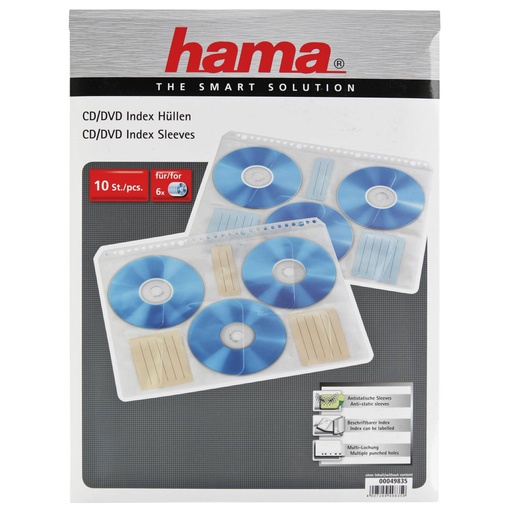 [317954] 1x10 Hama CD Index Sleeves 49835