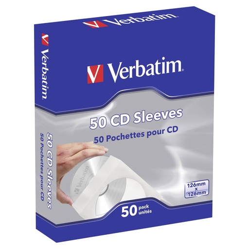 [653364] Verbatim CD/DVD Papersleeve 50-Pack