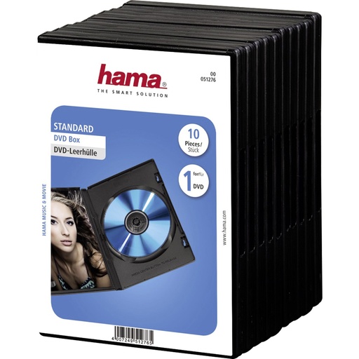 [769333] 1x10 Hama DVD-Jewel Case black                      51276