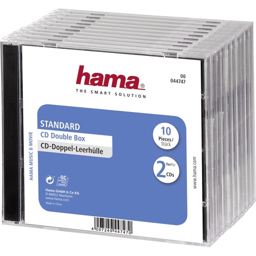 [787721] Hama CD Double Box 10pcs Jewel-Case                 44747