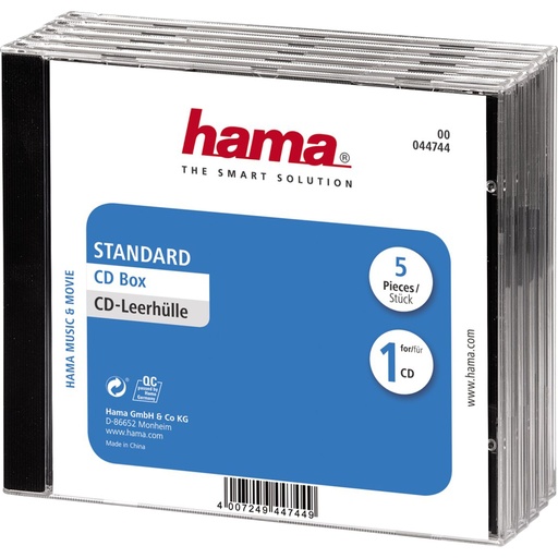 [787754] 1x5 Hama CD-Box Jewel-Case 44744