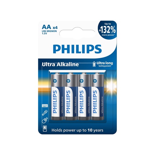 [113754] 1x4 Philips Ultra Alkaline AA battery