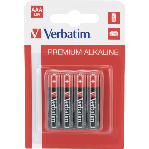[155017] 1x4 Verbatim Alkaline Battery Micro AAA LR 03