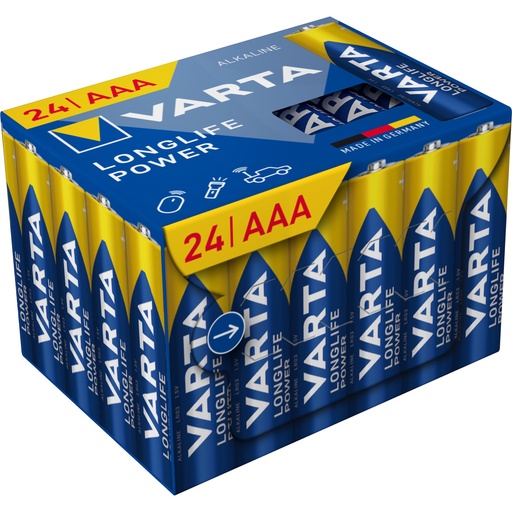 [197684] 1x24 Varta Longlife Power AAA LR 3 Cube Pack24