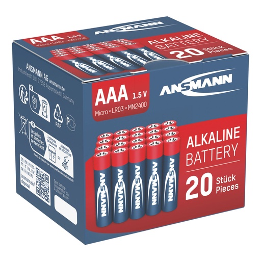 [429625] 1x20 Ansmann Alkaline Micro AAA LR 03 red-line Box