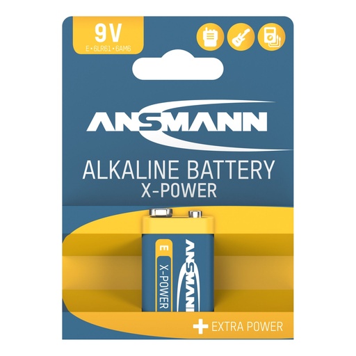 [443793] 1 Ansmann Alkaline 9V block X-Power