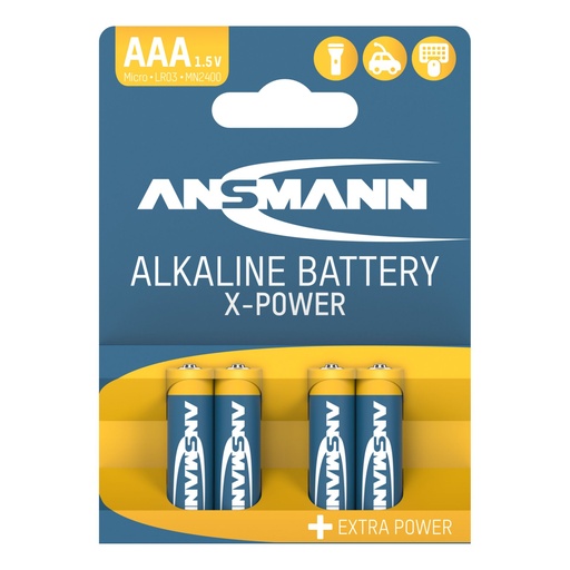 [443800] 1x4 Ansmann Alkaline Micro AAA LR 03 X-Power