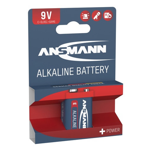 [477365] 1 Ansmann Alkaline 9V block red-line