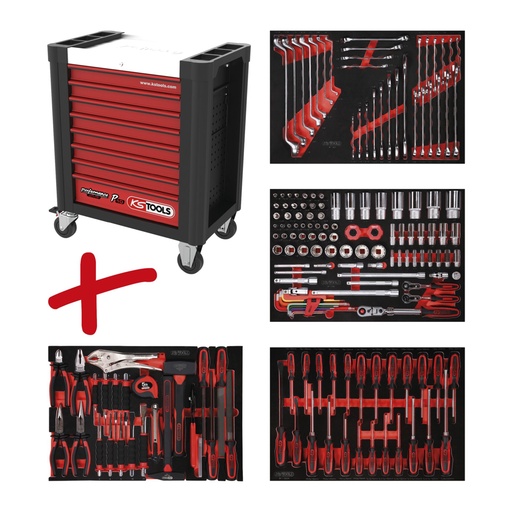 [619075] KS Tools Performanceplus Tool Trolley Set P10 180 Tools
