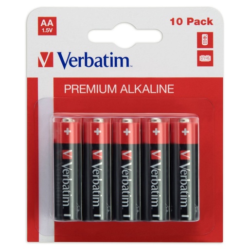 [495434] 1x10 Verbatim Alcaline battery Migono AA LR 06            49875