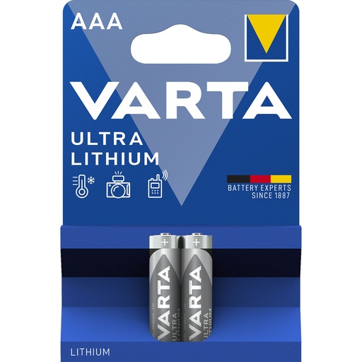[502187] 1x2 Varta Ultra Lithium Micro AAA LR03