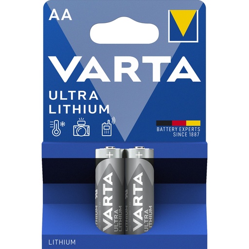 [502215] 1x2 Varta Ultra Lithium Mignon AA LR06