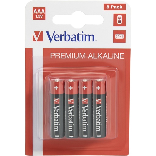 [582353] 1x8 Verbatim Alkaline battery Micro AAA LR 03            49502
