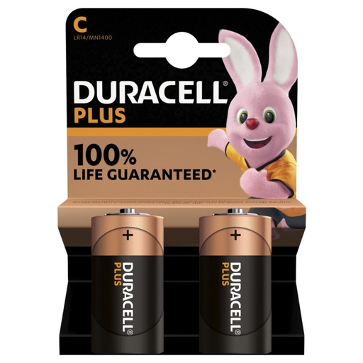 [865580] 1x2 Duracell Plus Baby C MN1400 LR14 1,5V