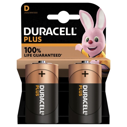[865587] 1x2 Duracell Plus Mono D MN1300 LR20 1,5V