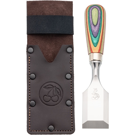 [212111] Kirschen W.I.N.A.C. Kurzbeitel Lederholster, 35 mm