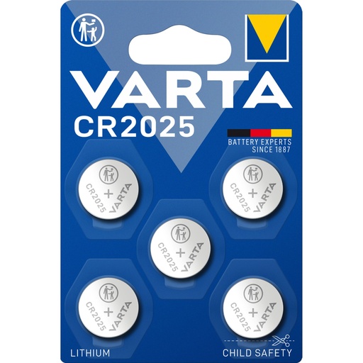 [866924] 1x5 Varta electronic CR 2025 Lith. Coin Battery 06025 101 415