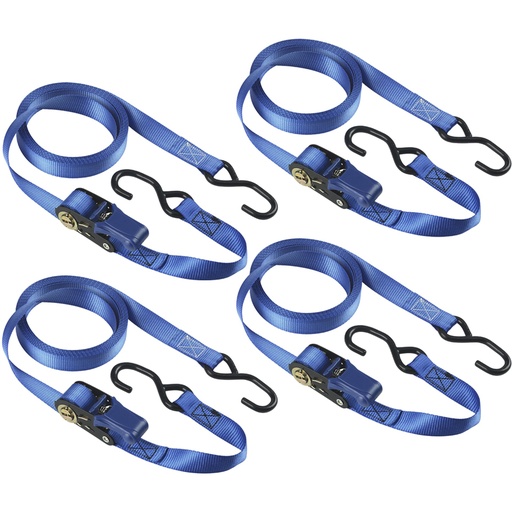 [752572] Master Lock 4 Ratchet tie-down with S-Hooks 5m blue  4367EURDAT