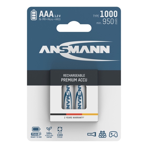 [502581] 12x4 Ansmann NiMH bat. 1000 Micro AAA 950 mAh