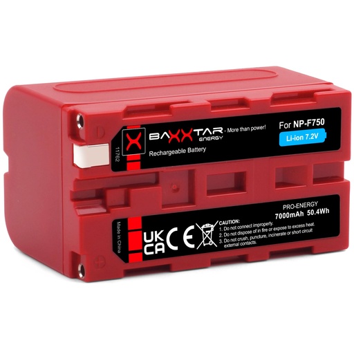 [125276] Baxxtar Battery NP-F750 7000mAh