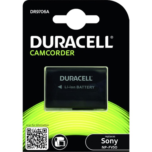 [291020] Duracell Li-Ion Battery 700mAh for Sony NP-FV50