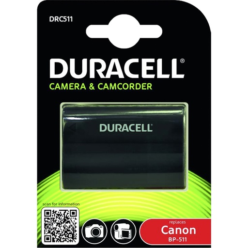 [291027] Duracell Li-Ion Akku 1600 mAh for Canon BP-511 BP-512