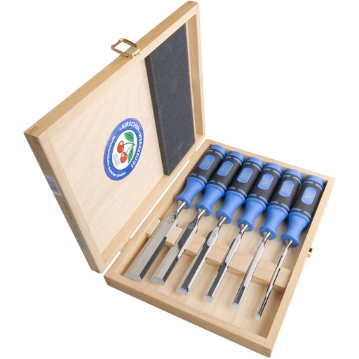 [433316] Kirschen Firmer Chisel Set  6pcs 1108 HK in wooden box  1108000