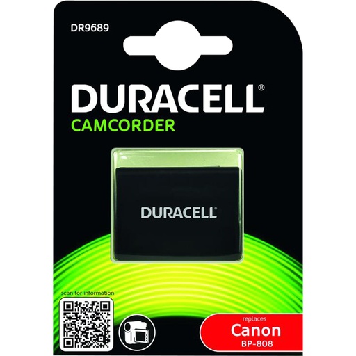 [391708] Duracell Li-Ion Akku 890 mAh for Canon BP-808