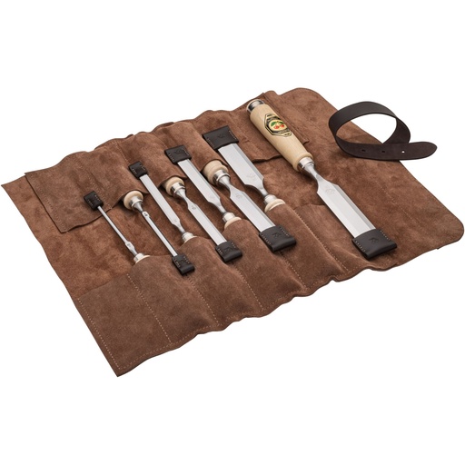 [881890] Kirschen Firmer Chisel Set 8pcs. Bag 4-6-10-12-16-20-26-30