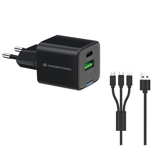 [165743] Conceptronic ALTHEA16B 2-Port 33W GaN USB PD Charger