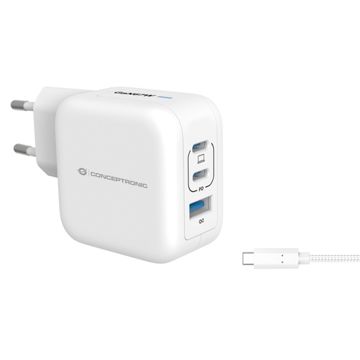 [165764] Conceptronic ALTHEA17W 3-Port 67W GaN USB PD Charger