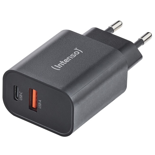 [192329] Intenso Power Adapter W30AC 1x USB-A 1x USB-C 30W      black
