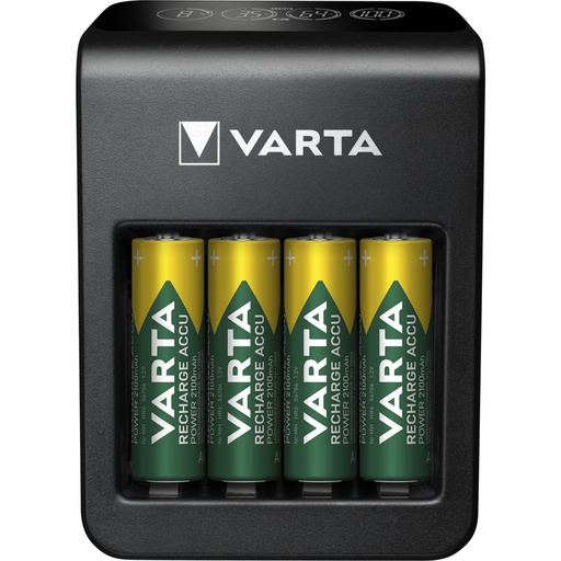 [529958] Varta LCD Pug Charger+ incl. 4 batteries 2100 mAh AA